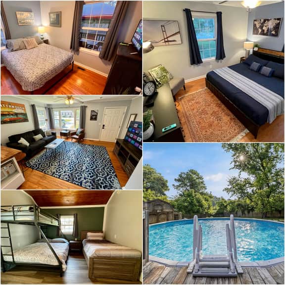 Chatt Vistas Oasis-3bdrm-5m to TN-Pool-Deck-BBQ-FirePit