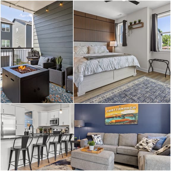 ChattVistas|Dwntwn Townhouse|Deck Fire Pit|2Bdrm